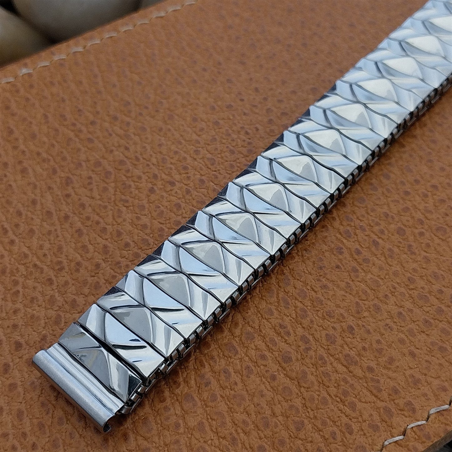 Forstner 5/8" Classic Expansion Stainless Steel Unused 1960s Vintage Watch Band