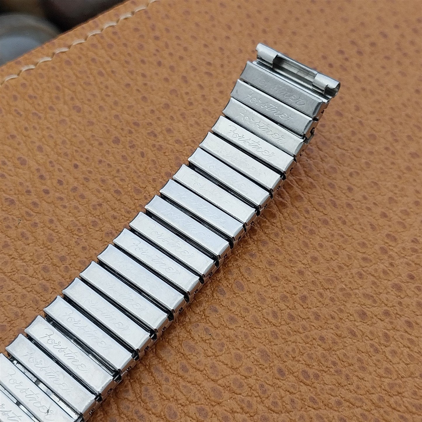 Forstner 5/8" Classic Expansion Stainless Steel Unused 1960s Vintage Watch Band