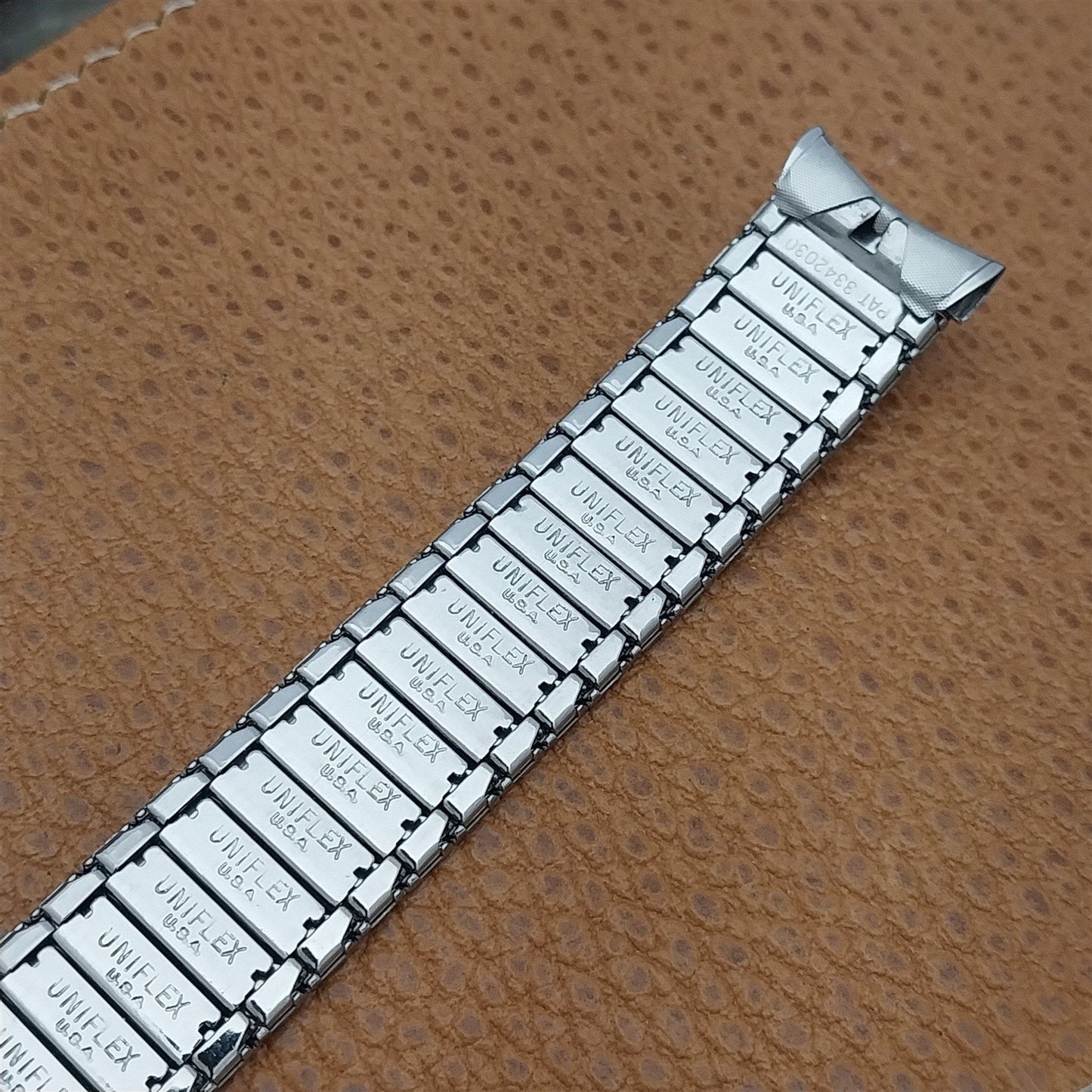 17mm Stainless Steel 1960s Bellavance USA Uniflex nos Vintage Watch Band