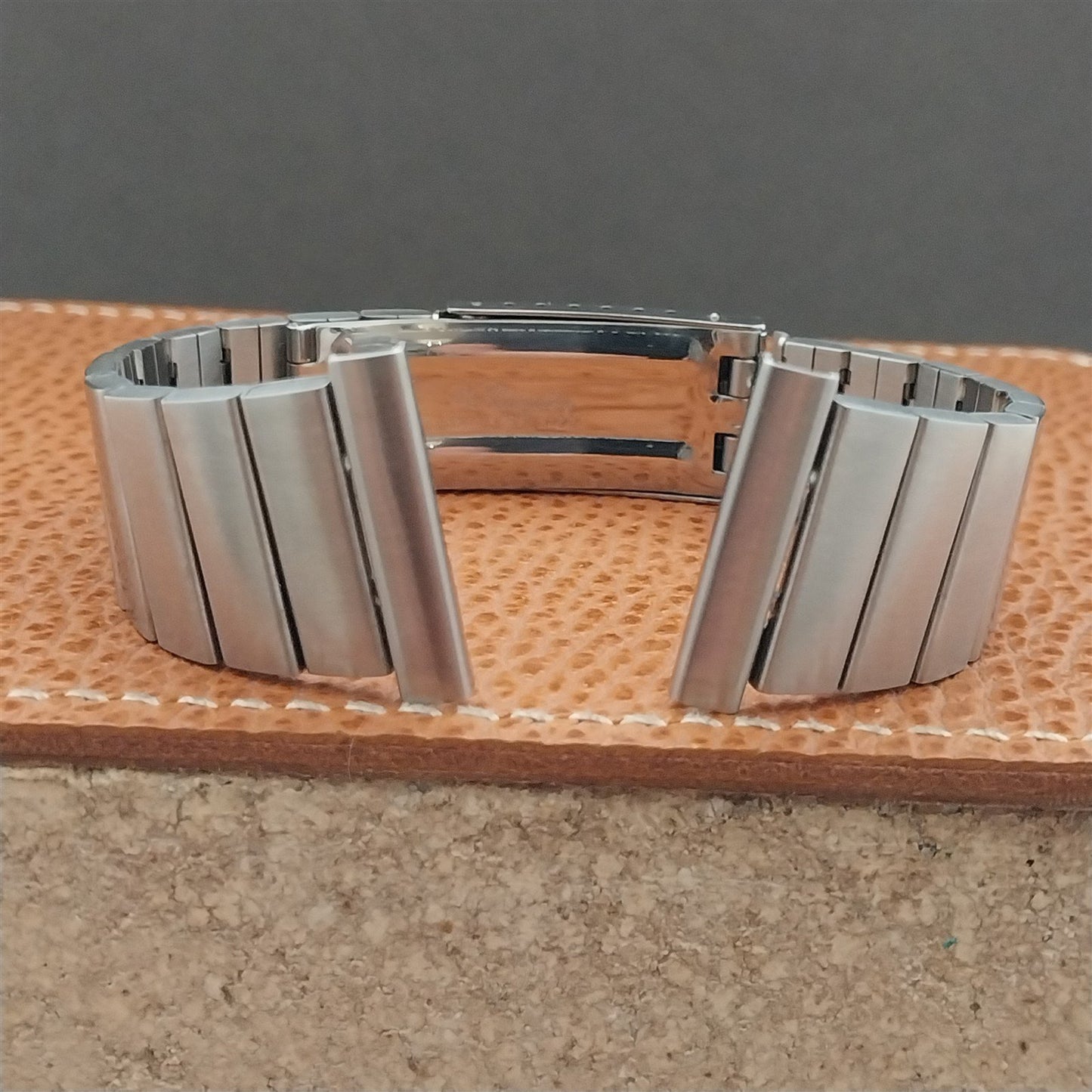 1970s JB Champion 25mm 22mm Stainless Steel Bar Link Vintage Watch Band