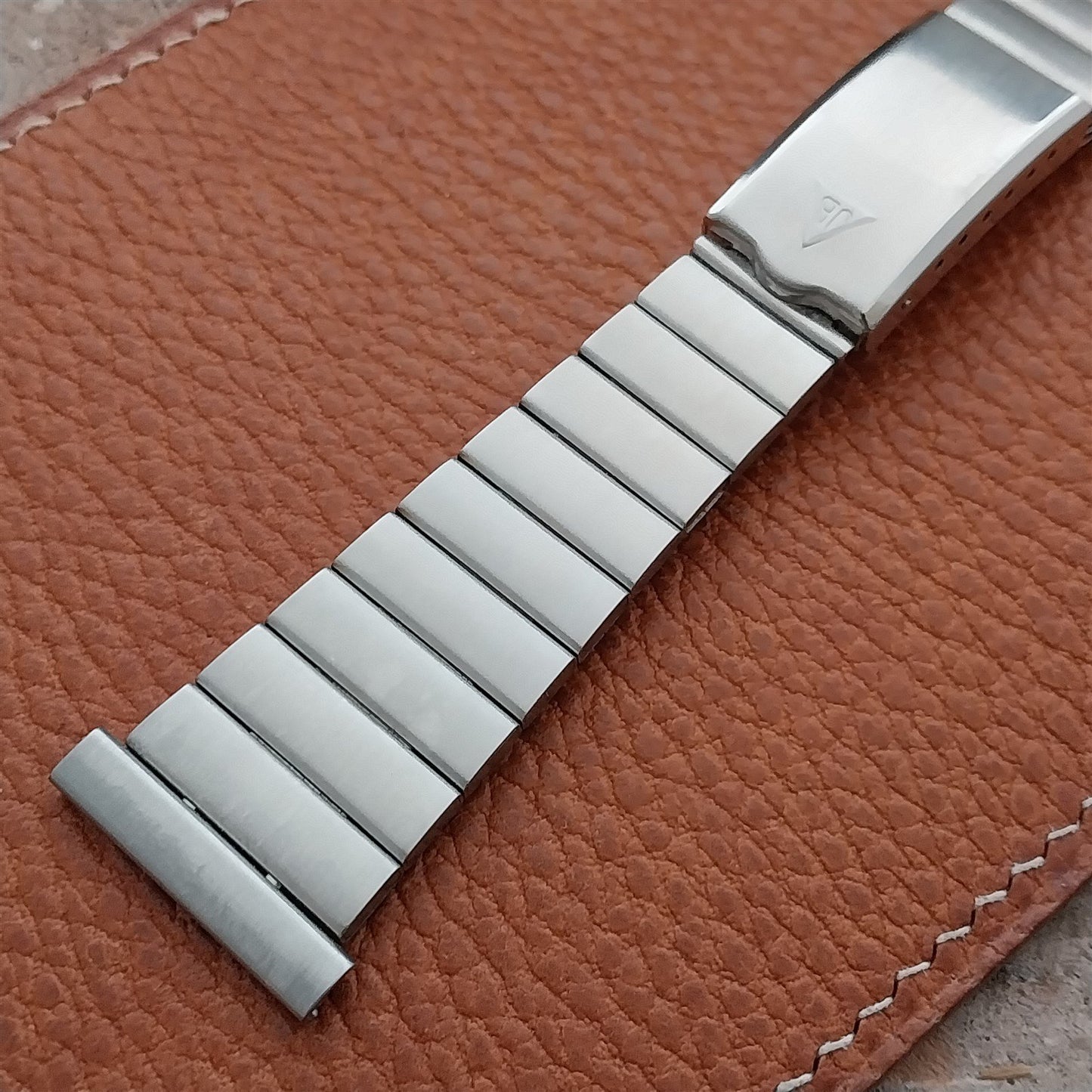 1970s JB Champion 25mm 22mm Stainless Steel Bar Link Vintage Watch Band