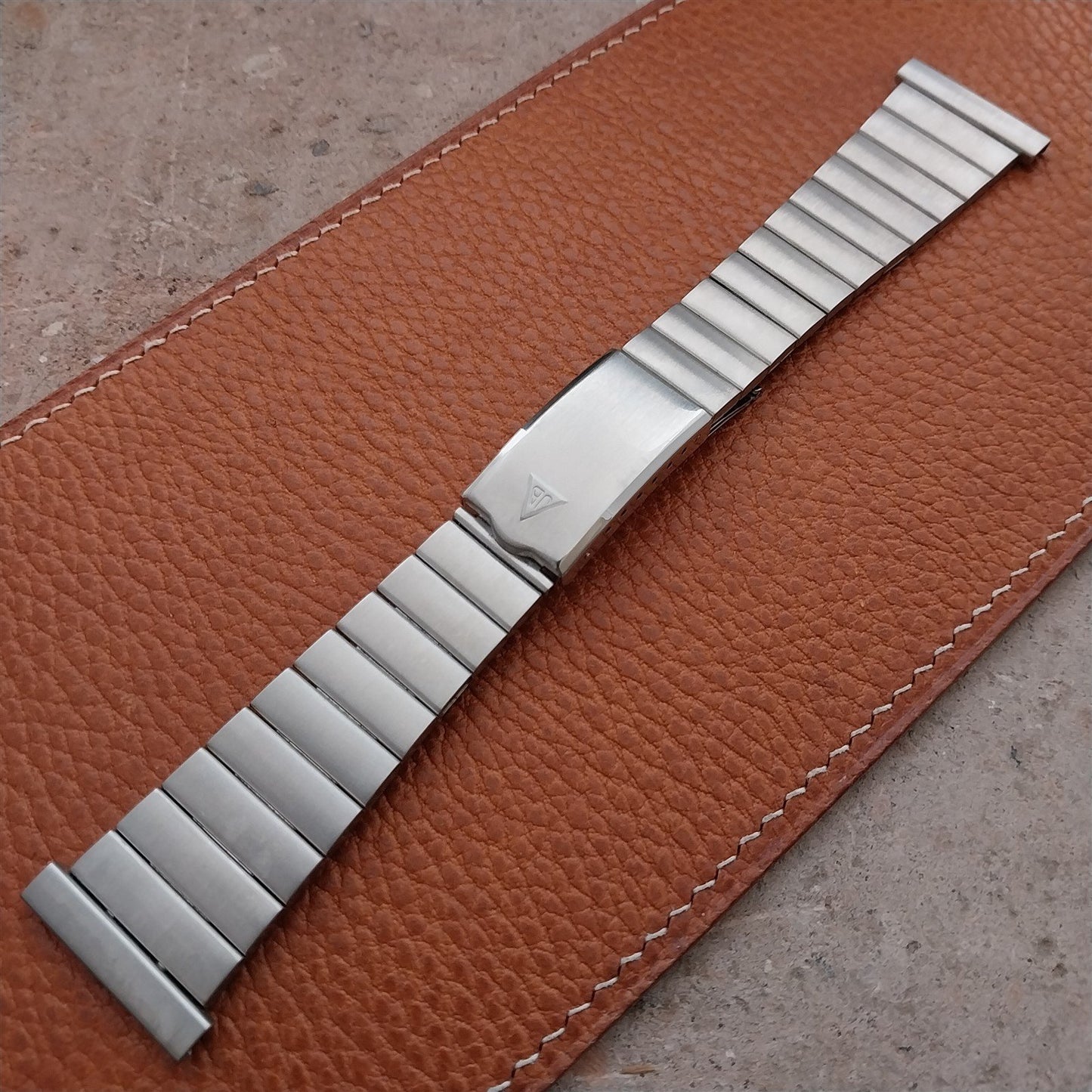 1970s JB Champion 25mm 22mm Stainless Steel Bar Link Vintage Watch Band