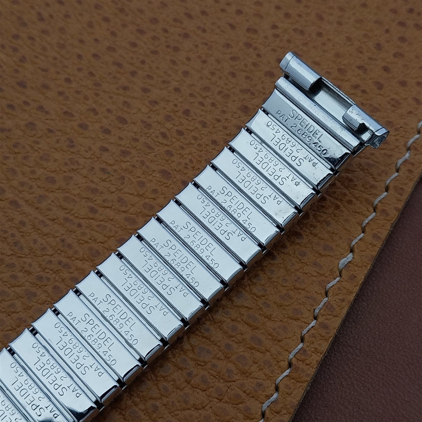 19mm 18mm 1964 Speidel Matte White Gold-Fill Spartacus Unused Vintage Watch Band