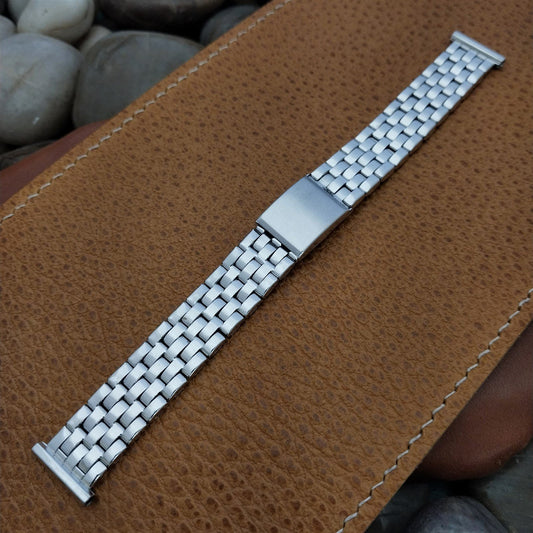 Vintage 5/8" 10k White Gold-Filled Speidel Corsair Classic 1950s Watch Band