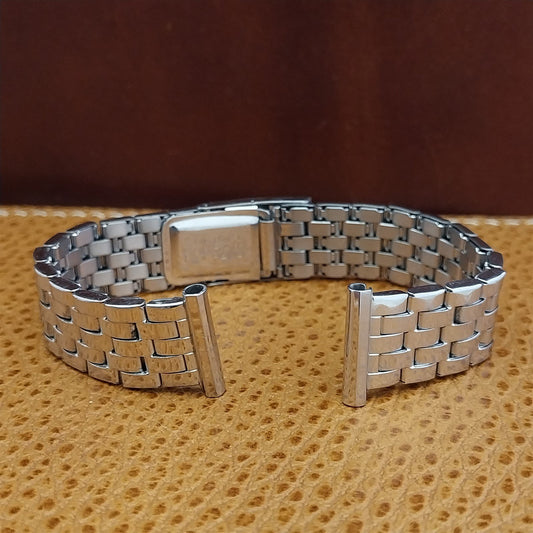 Vintage 5/8" 10k White Gold-Filled Speidel Corsair Classic 1950s Watch Band