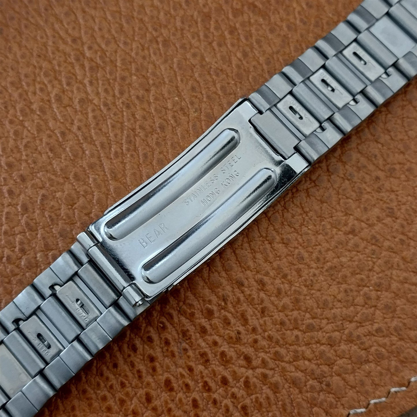 Vintage 19mm BEAR Stainless Steel Unused nos Classic 1970s Watch Band