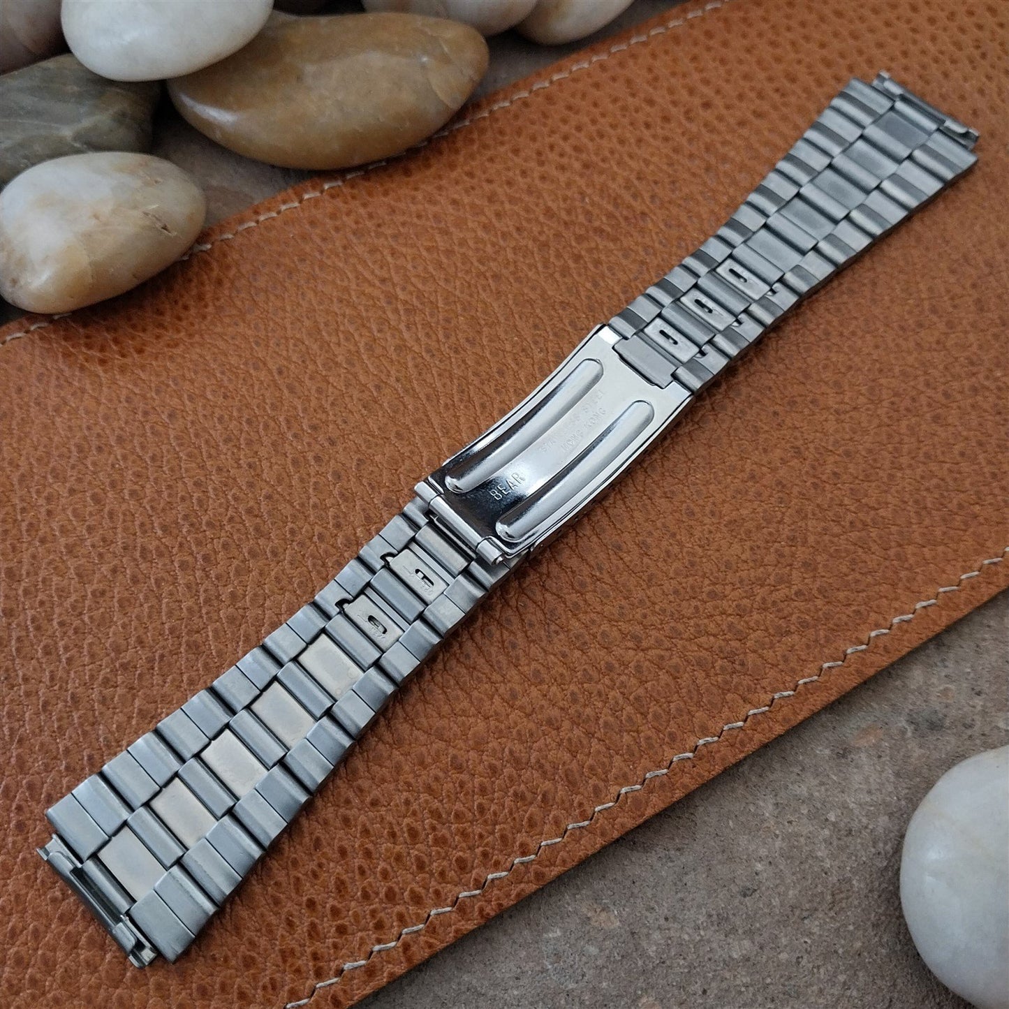 Vintage 19mm BEAR Stainless Steel Unused nos Classic 1970s Watch Band