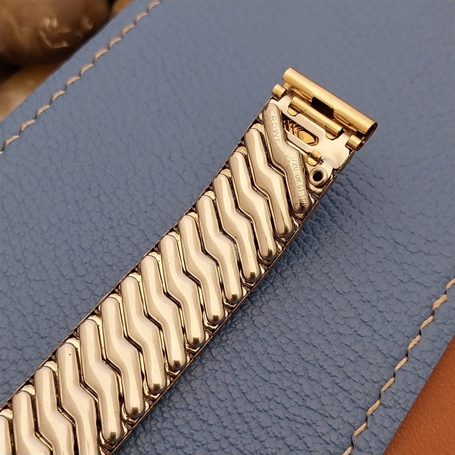 Vintage 5/8" Crown 10k Gold-Filled Classic Stretch Expansion 1950s Watch Band