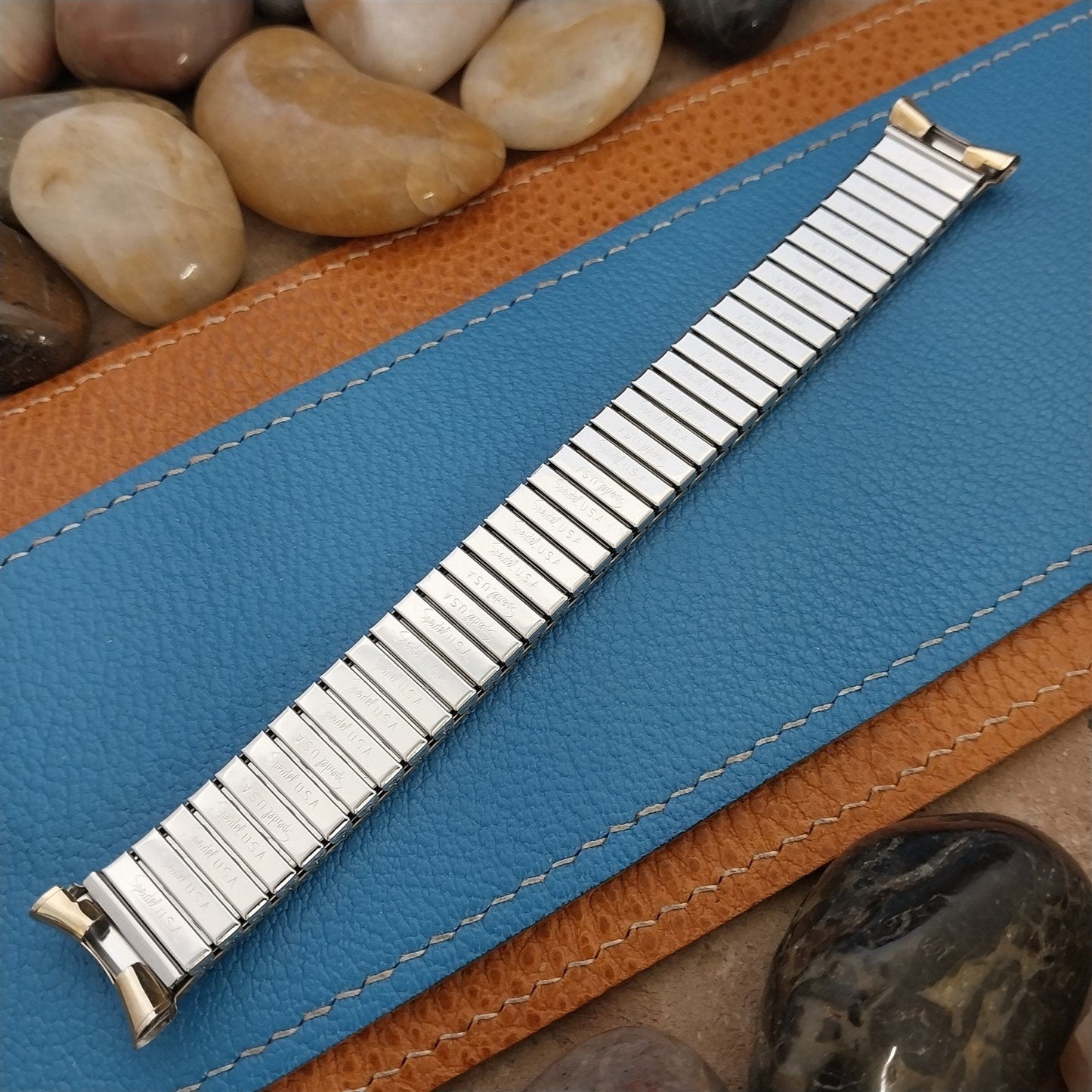 Vintage 19mm 18mm 17mm Yellow Gold Filled Speidel Cobra Unused 1960s Watch Band