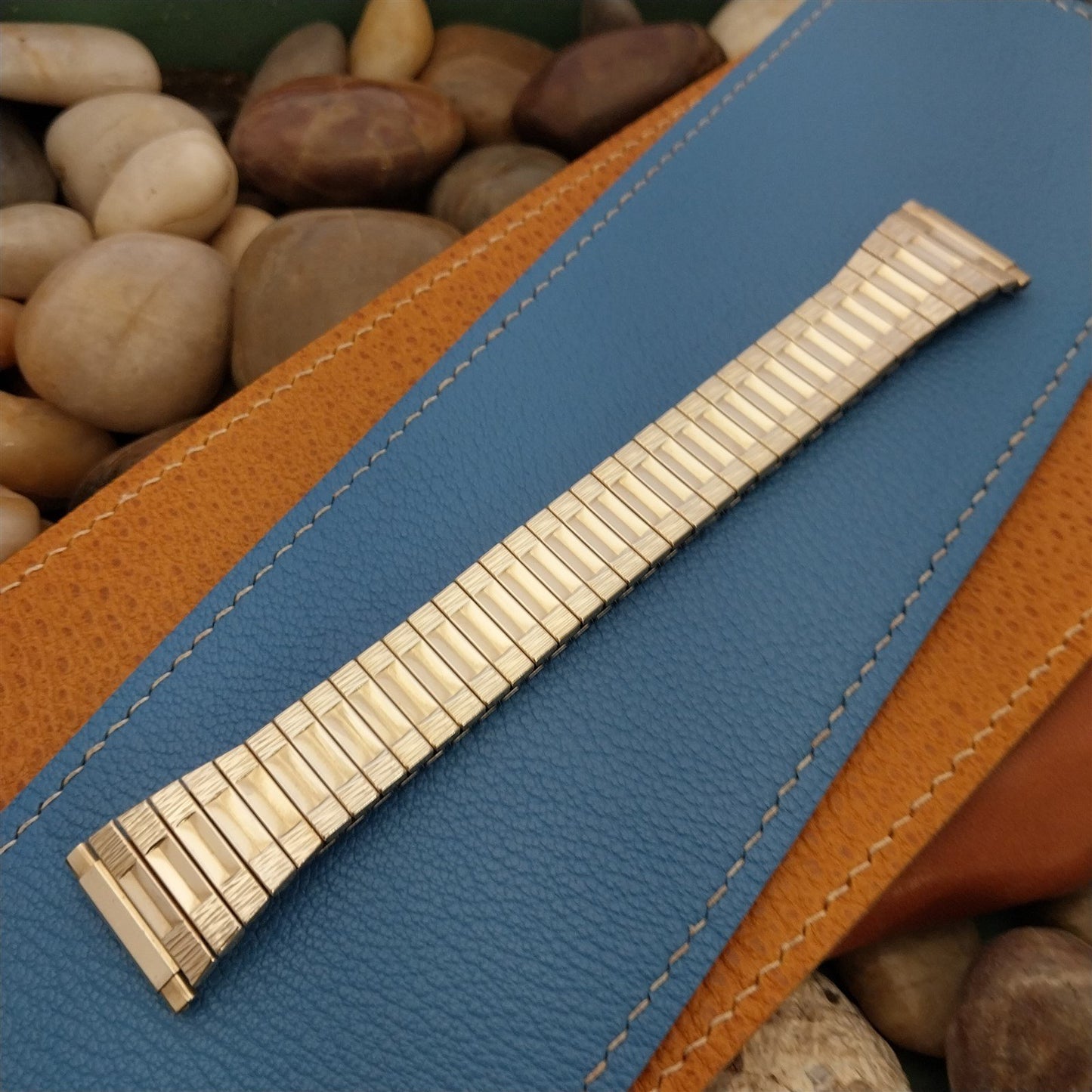 Vintage 20mm 22mm JB Champion Gold RGP Expansion Classic Unused 1970s Watch Band