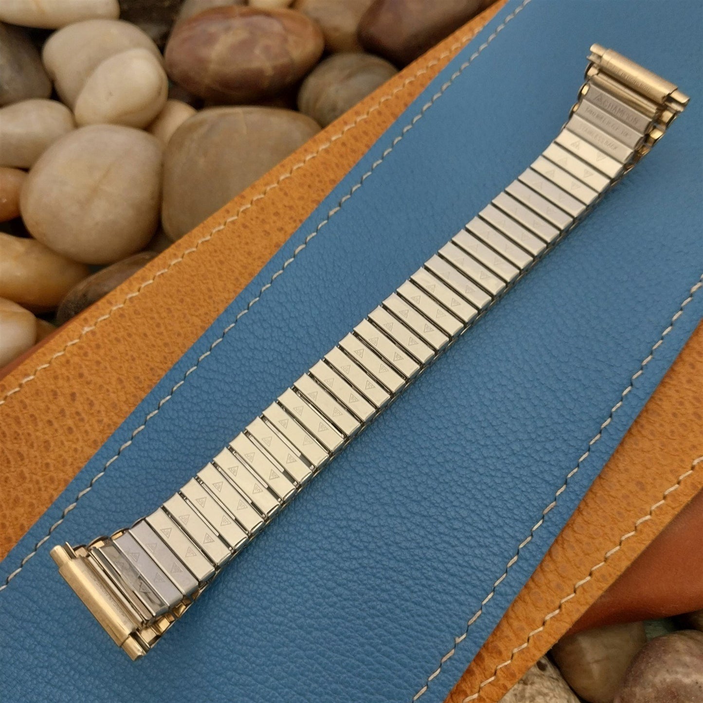 Vintage 20mm 22mm JB Champion Gold RGP Expansion Classic Unused 1970s Watch Band