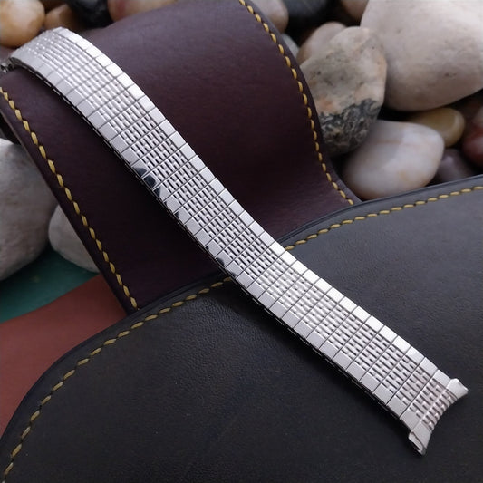 18mm 19mm 17.2mm White Gold-Filled Long Speidel Brasilia 1961 Unused Watch Band