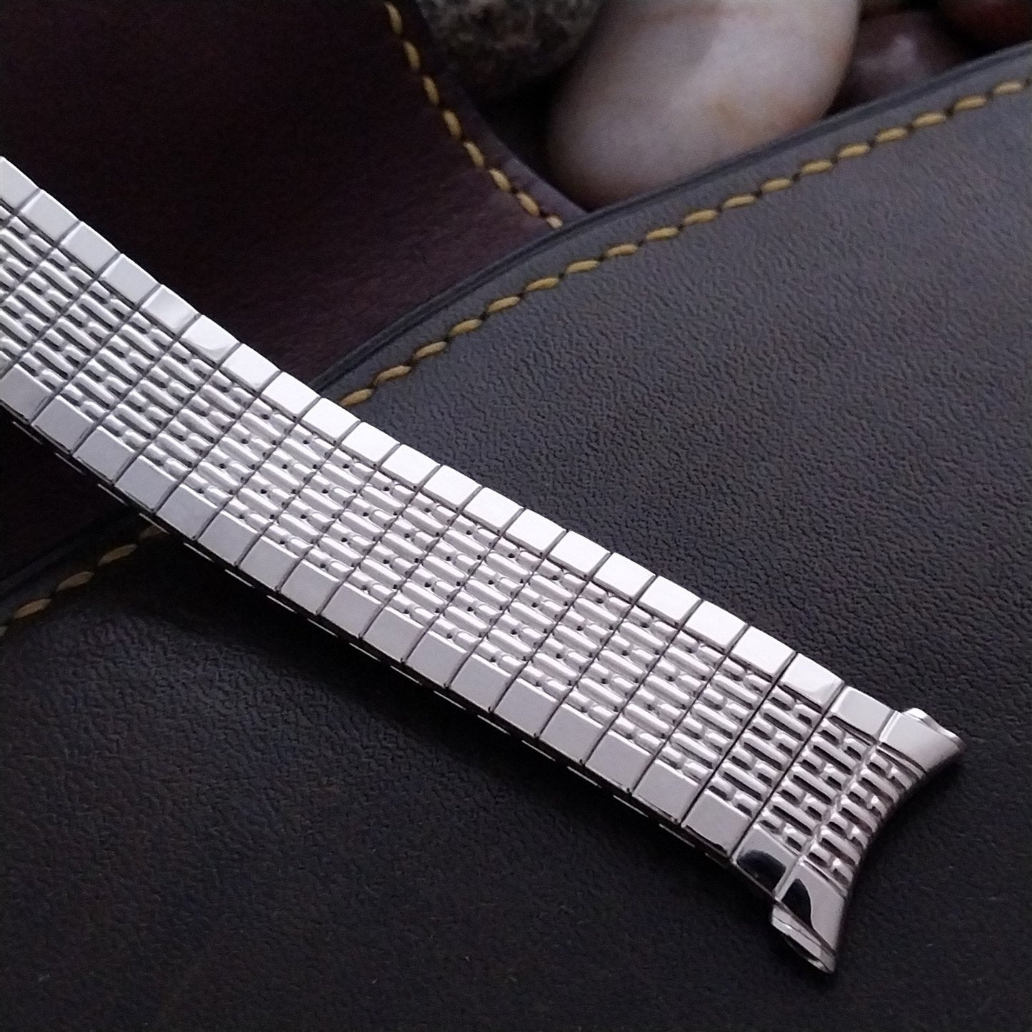 18mm 19mm 17.2mm White Gold-Filled Long Speidel Brasilia 1961 Unused Watch Band