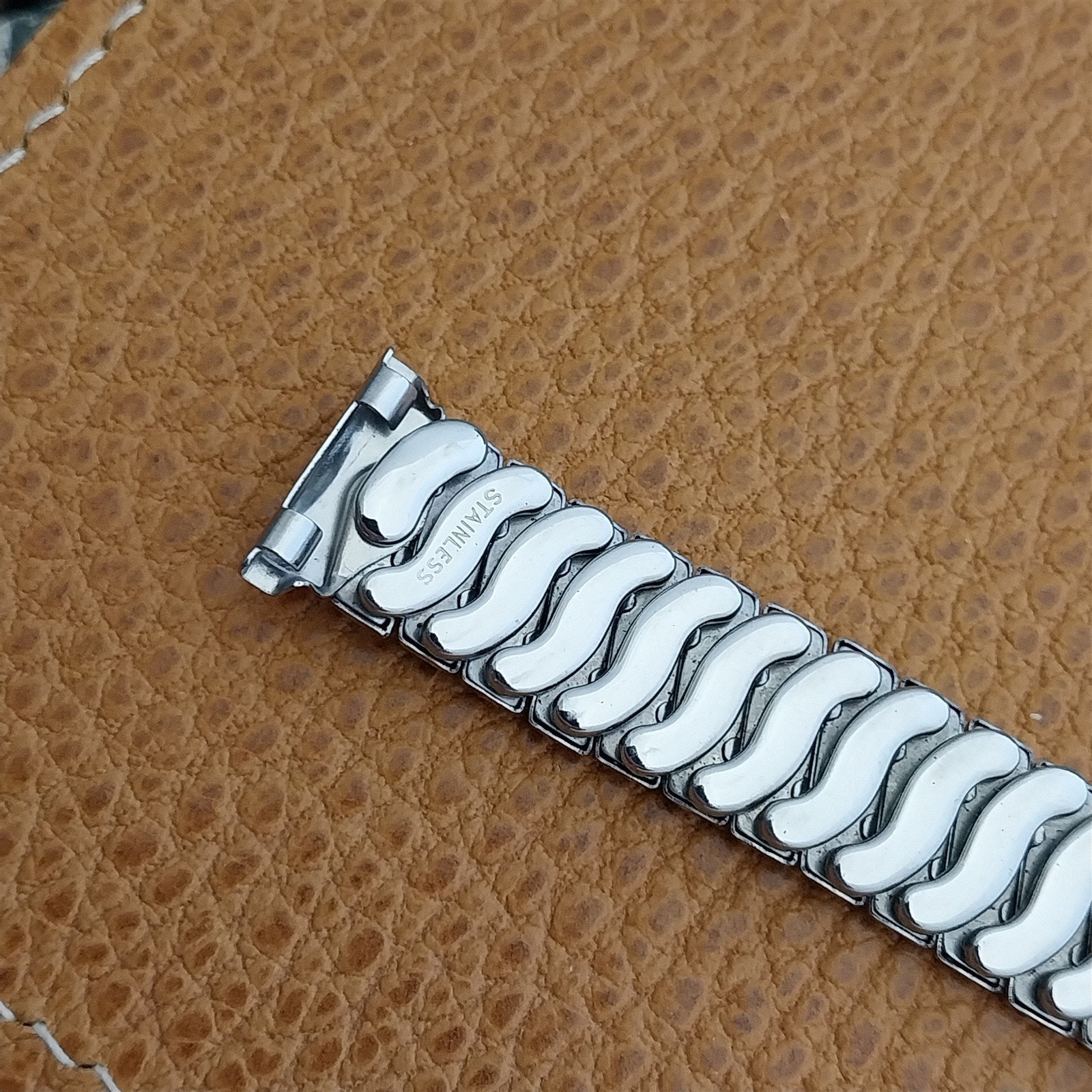 Vintage 1940s 5/8" Craftmode USA Classic Stainless Steel Stretch nos Watch Band