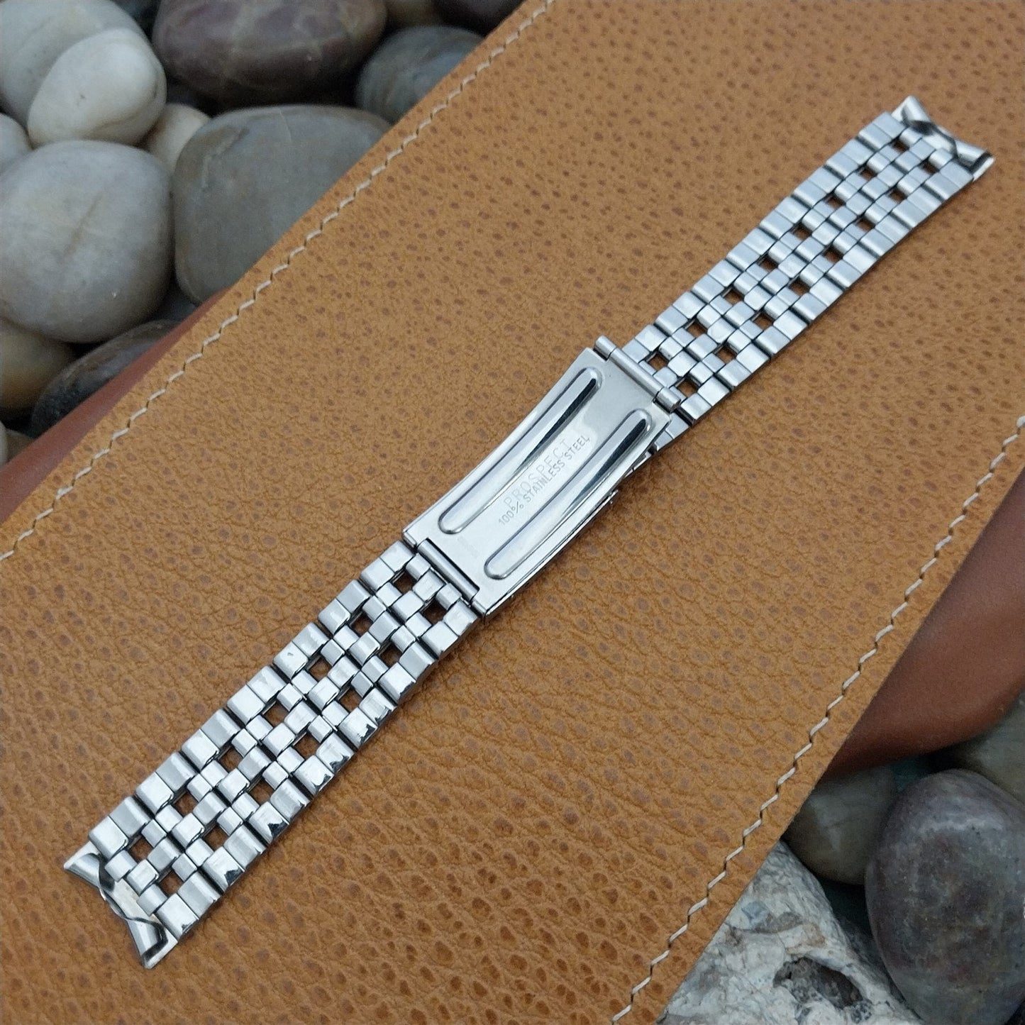 17.2mm 11/16 Stainless Steel Diver Prospect 1970s nos Vintage Watch Band