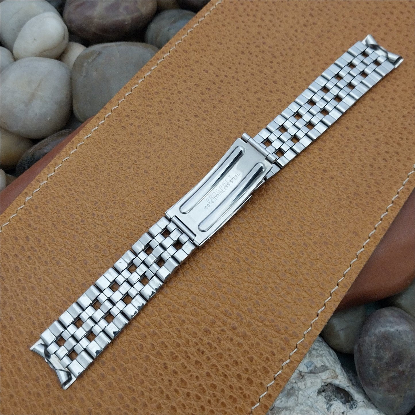 17.2mm 11/16 Stainless Steel Diver Prospect 1970s nos Vintage Watch Band