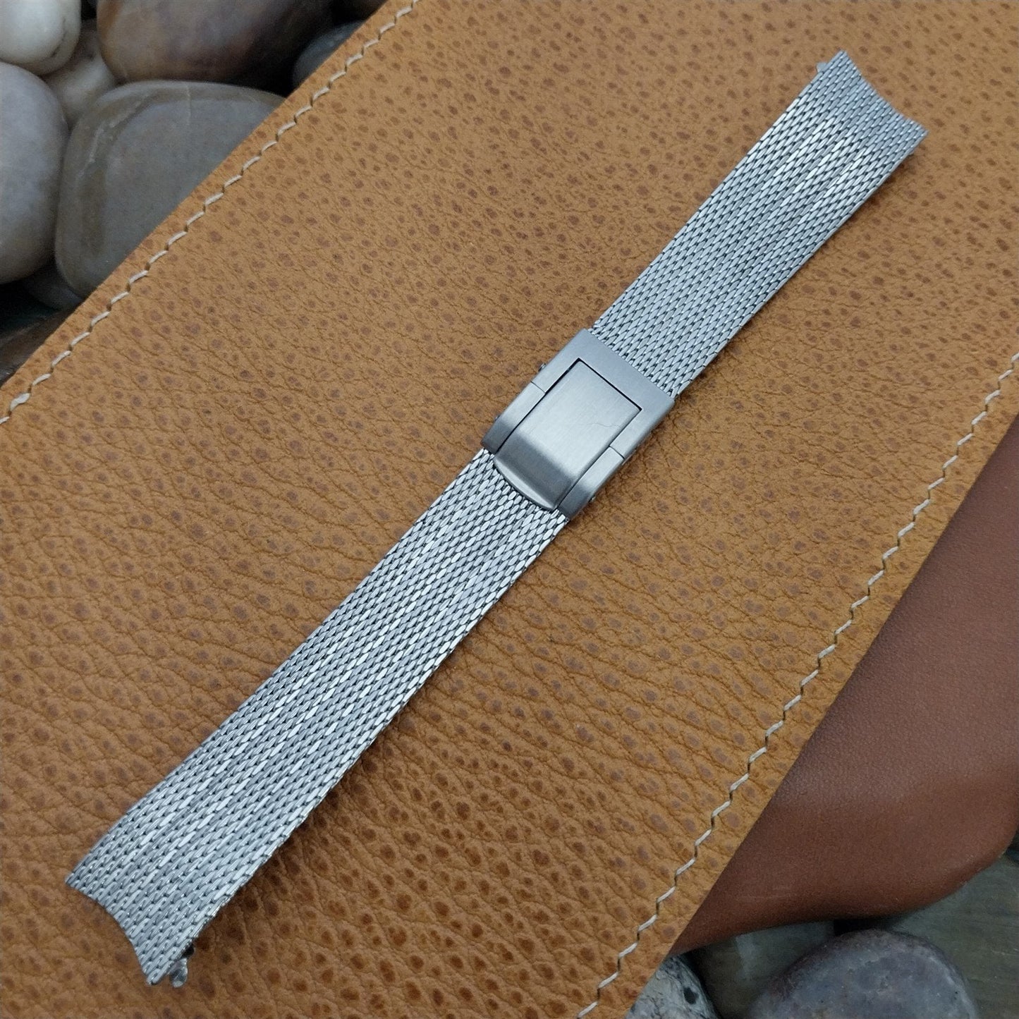 Classic Stainless Steel Mesh 17.2mm Kreisler Stelux nos 1960s Vintage Watch Band