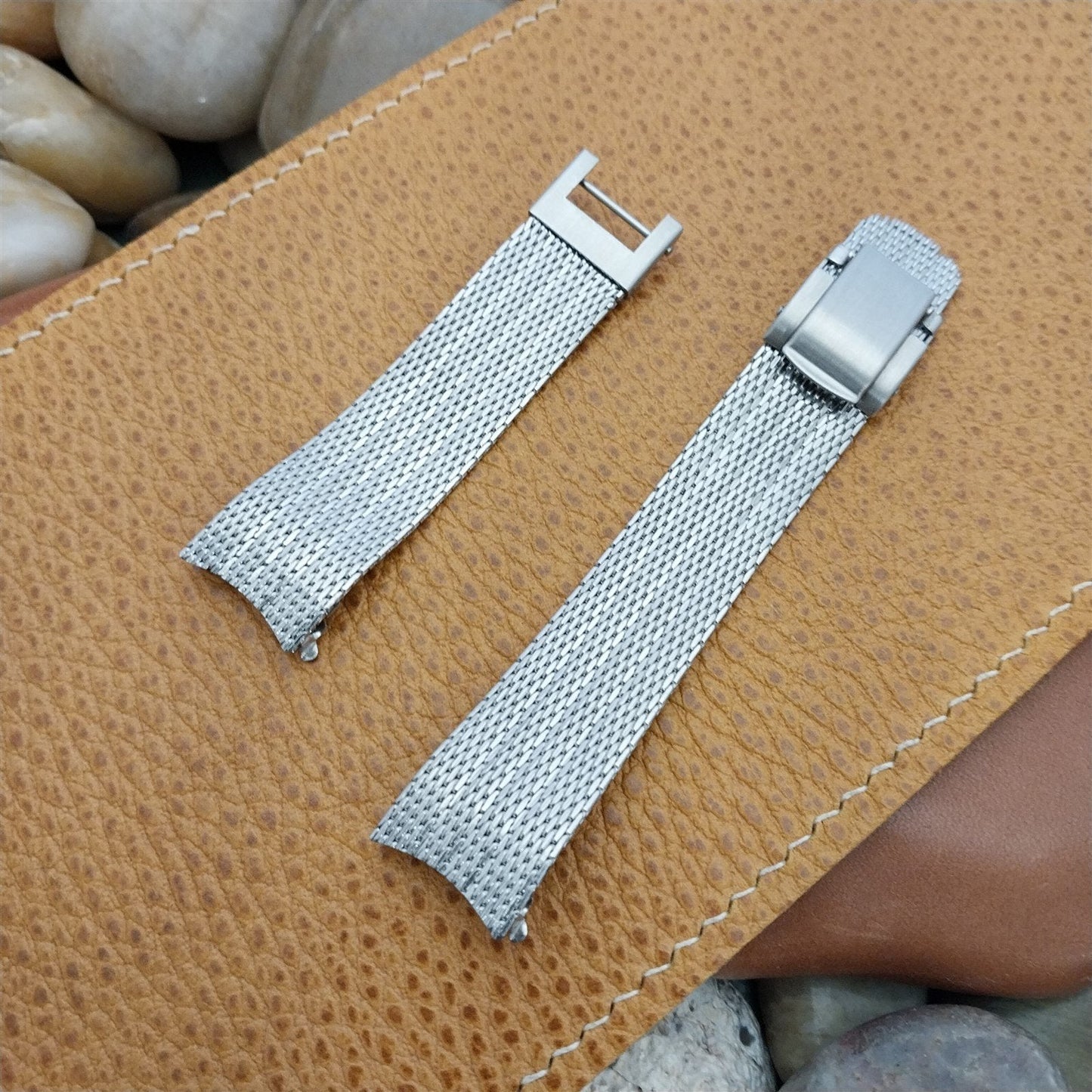 Classic Stainless Steel Mesh 17.2mm Kreisler Stelux nos 1960s Vintage Watch Band