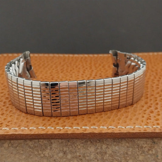 17.2mm 10k White Gold-Filled Classic Kreisler USA nos Vintage Watch Band