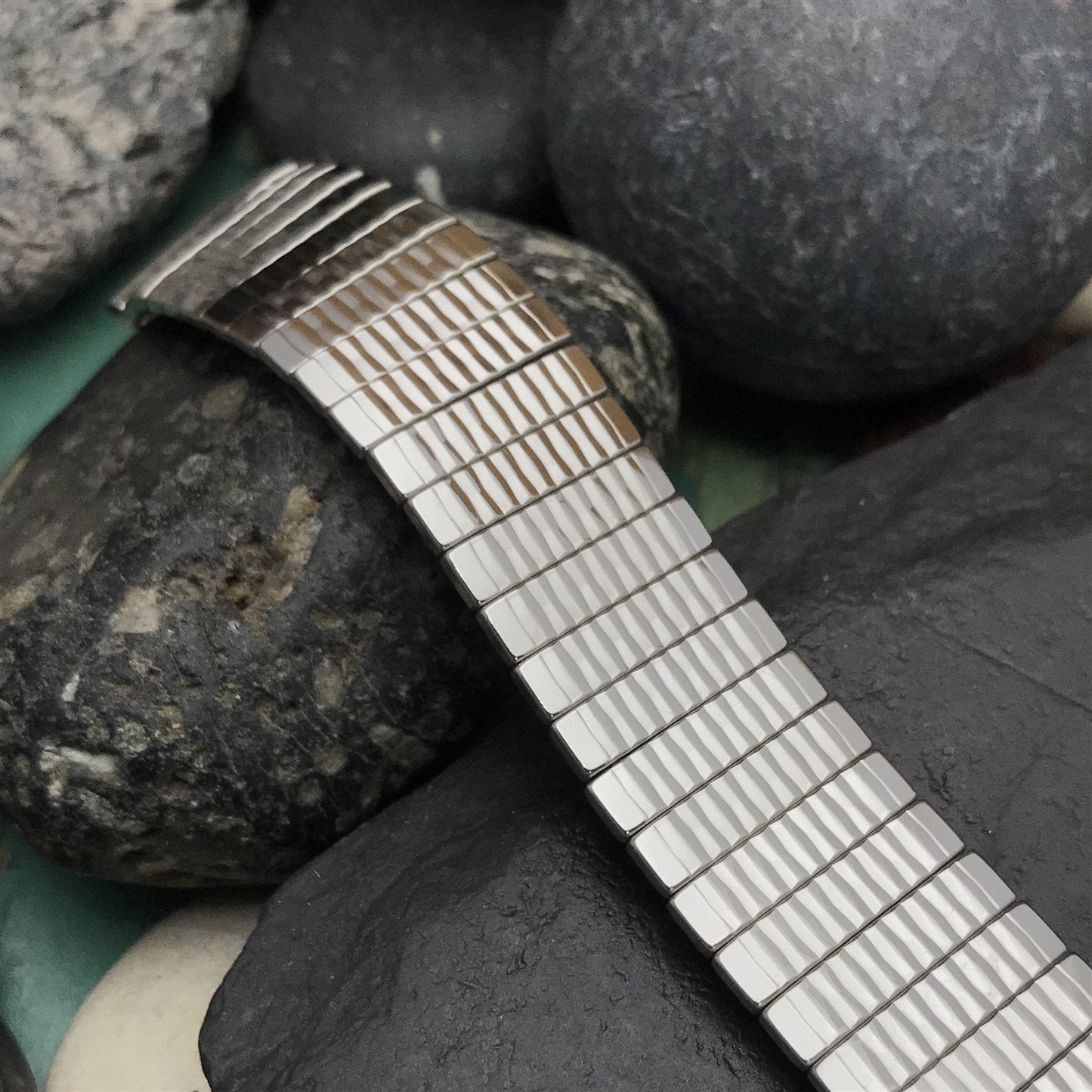 17.2mm 10k White Gold-Filled Classic Kreisler USA nos Vintage Watch Band