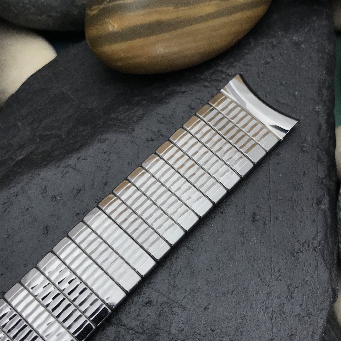 17.2mm 10k White Gold-Filled Classic Kreisler USA nos Vintage Watch Band