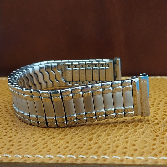 Vintage Wide Stainless Steel Gemex 1950s Classic Stretch Unused Watch Band
