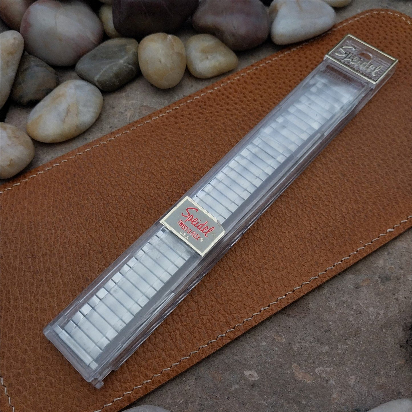 20mm 22mm Stainless Steel Long Expansion Speidel USA 1970s Vintage Watch Band