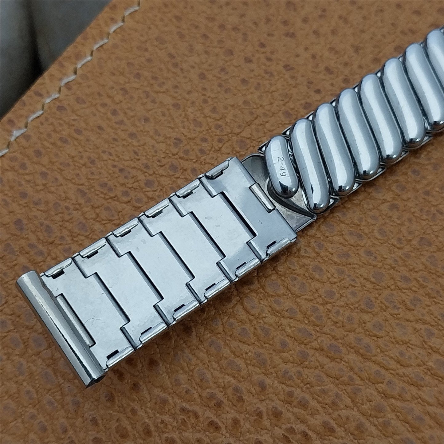 16mm 5/8" 10k White Gold-Filled Flex-Let USA Classic 1950s Vintage Watch Band