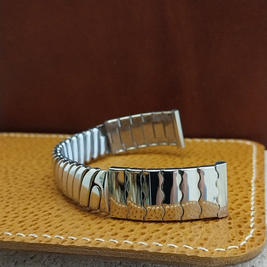 Vintage 5/8" White Gold-Filled Flex-Let Classic Stretch 1950s Unused Watch Band