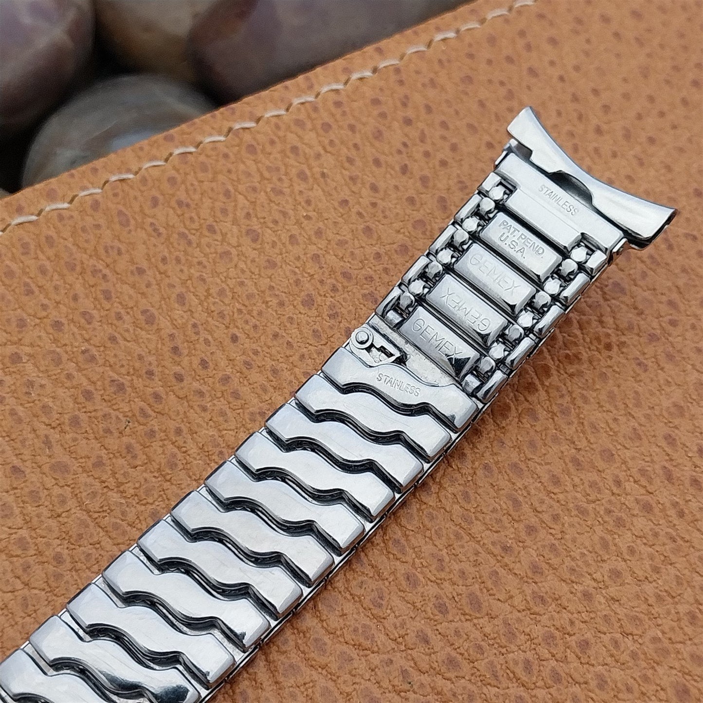 19mm 18mm 16mm Gemex USA 1950s Stainless Steel Classic nos Vintage Watch Band