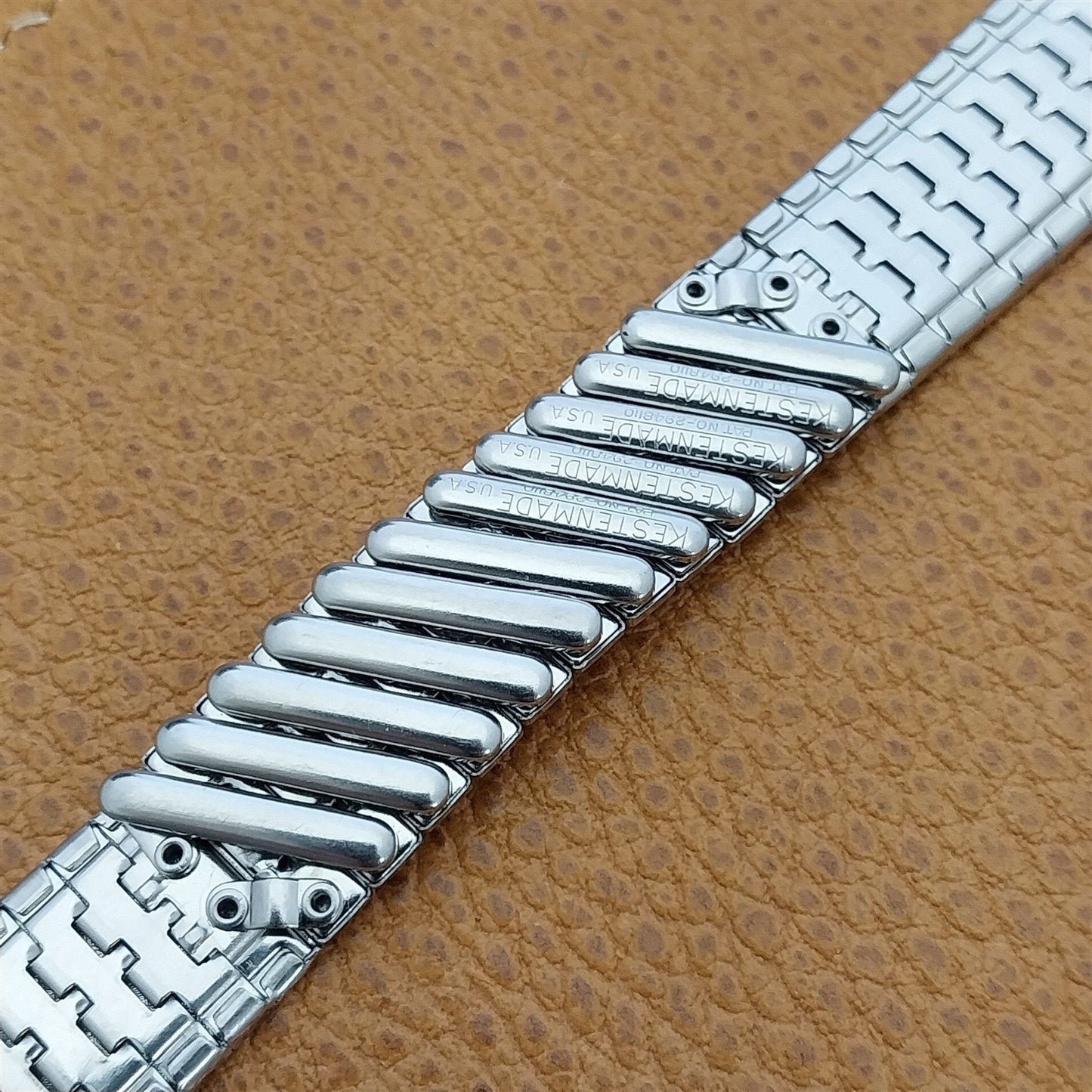 1960s Kestenmade Classic Stainless Steel Expansion nos Vintage Watch Band