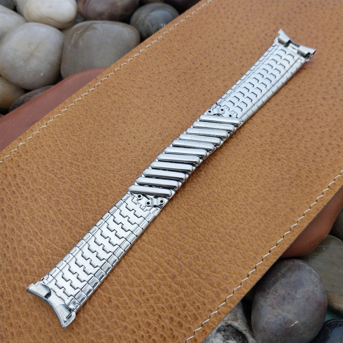 1960s Kestenmade Classic Stainless Steel Expansion nos Vintage Watch Band