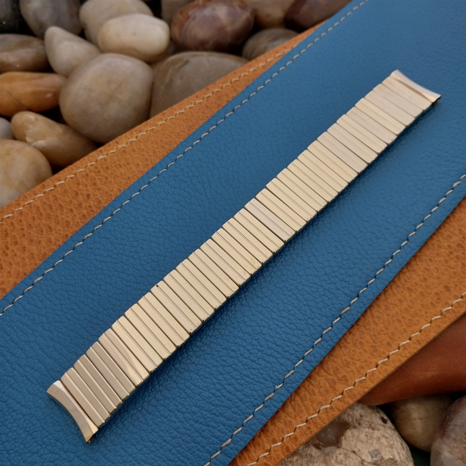 11/16" Admiral USA 10k Gold rgp Classic Scissor Expansion nos Vintage Watch Band