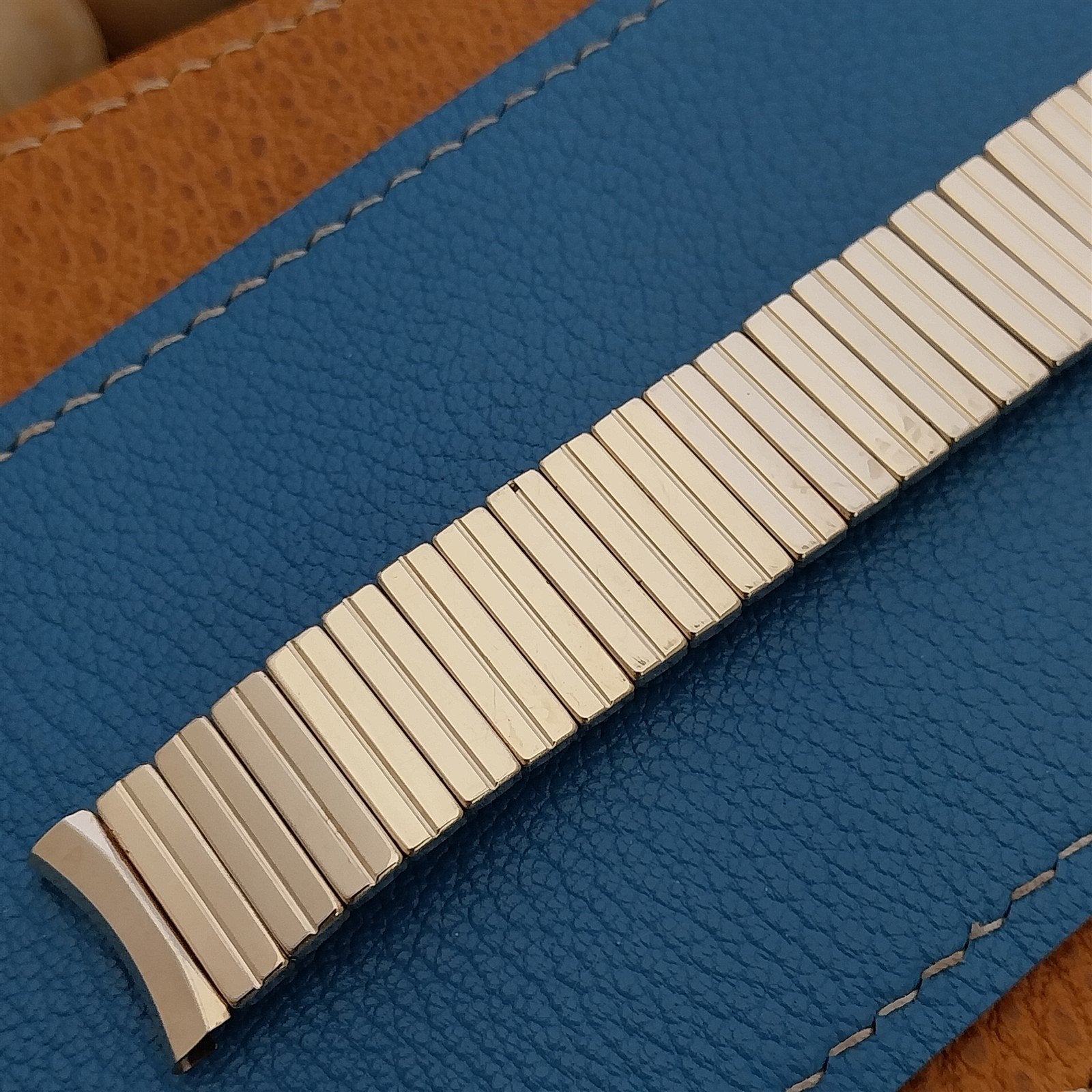 11/16" Admiral USA 10k Gold rgp Classic Scissor Expansion nos Vintage Watch Band