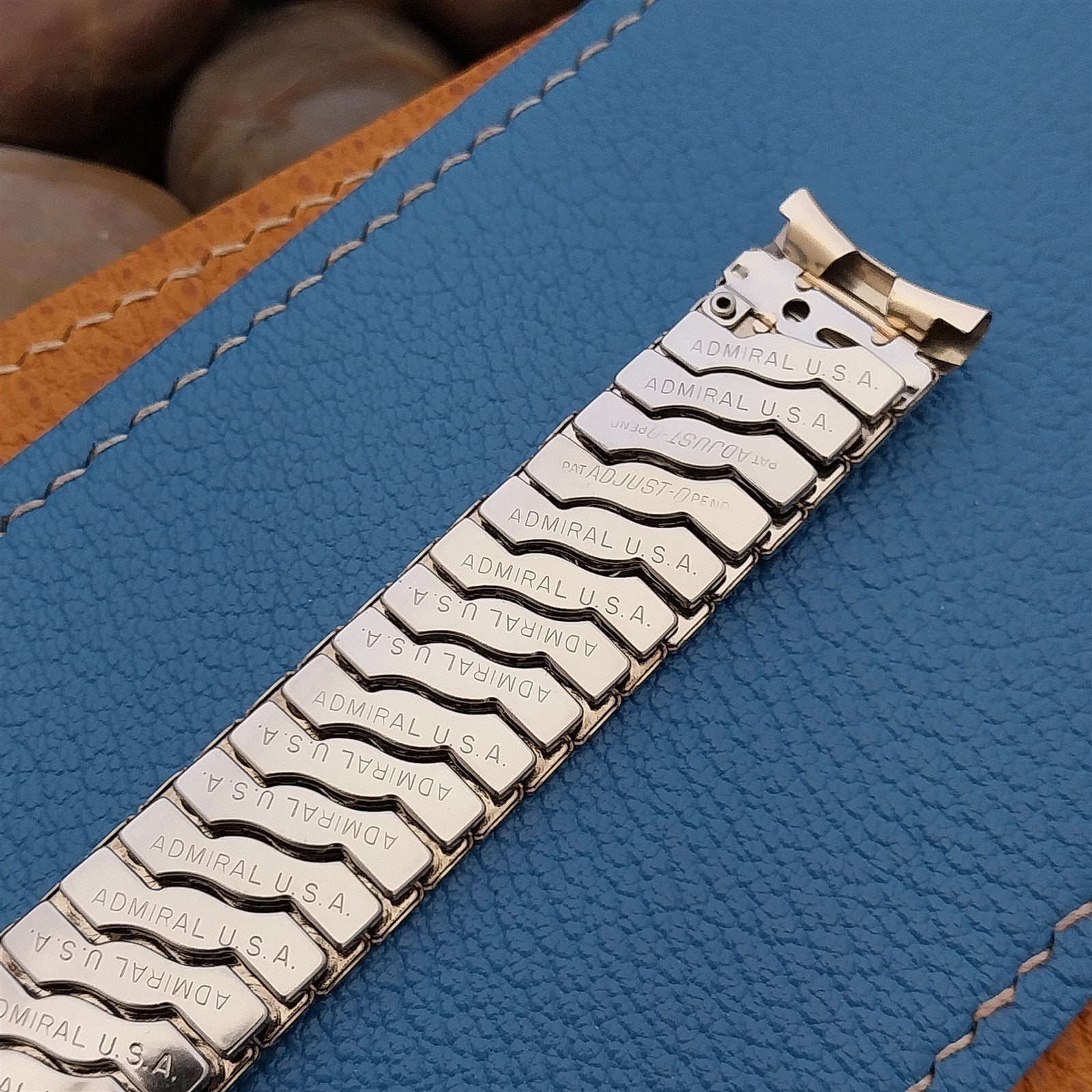 11/16" Admiral USA 10k Gold rgp Classic Scissor Expansion nos Vintage Watch Band