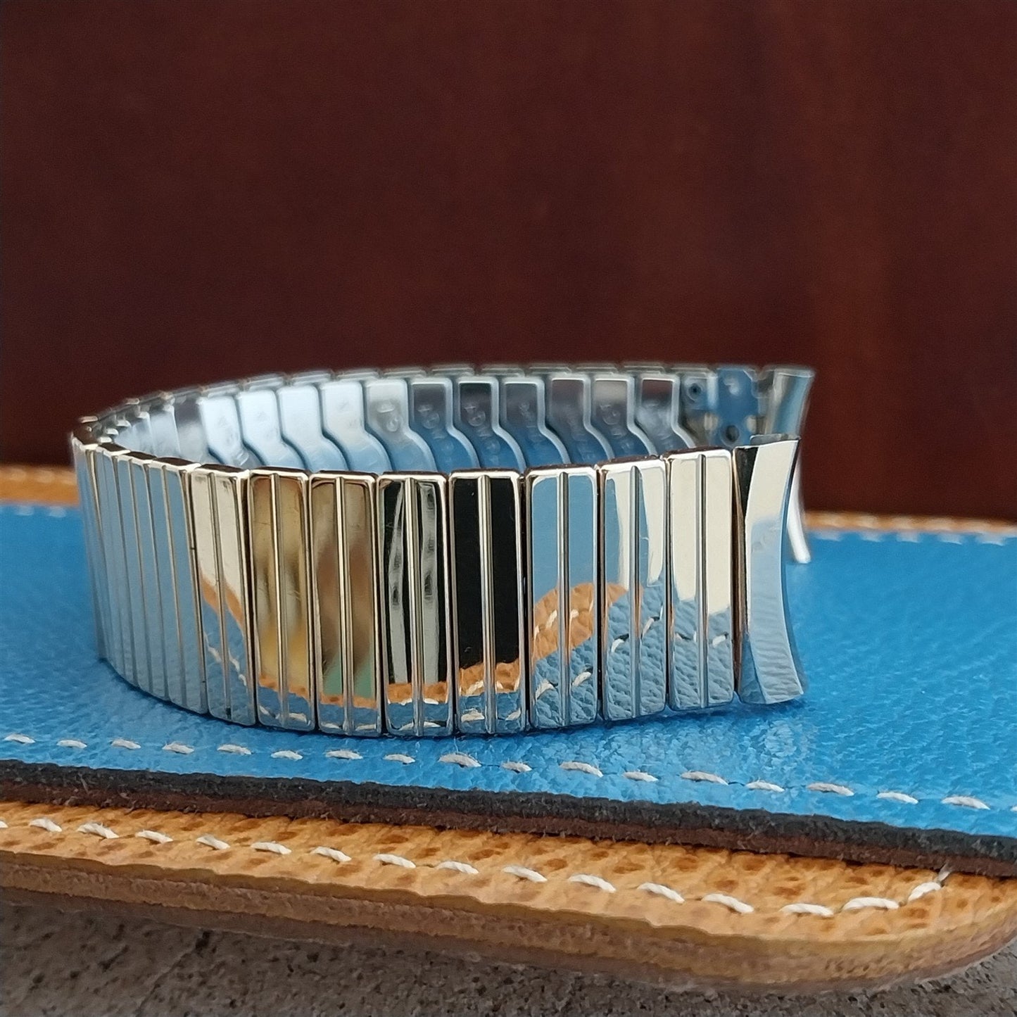 11/16" Admiral USA 10k Gold rgp Classic Scissor Expansion nos Vintage Watch Band