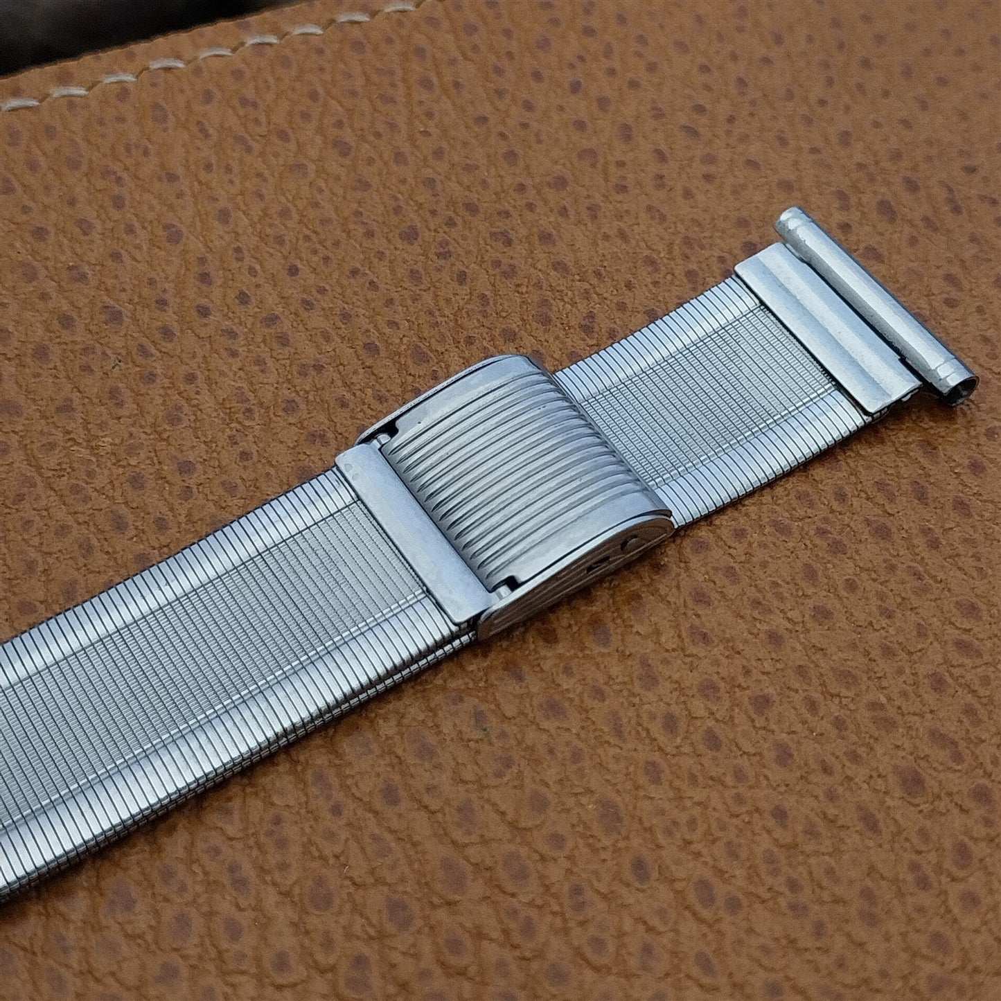 Fischer 18mm Stainless Steel Sliding Clasp nos 1950s Vintage Watch Band