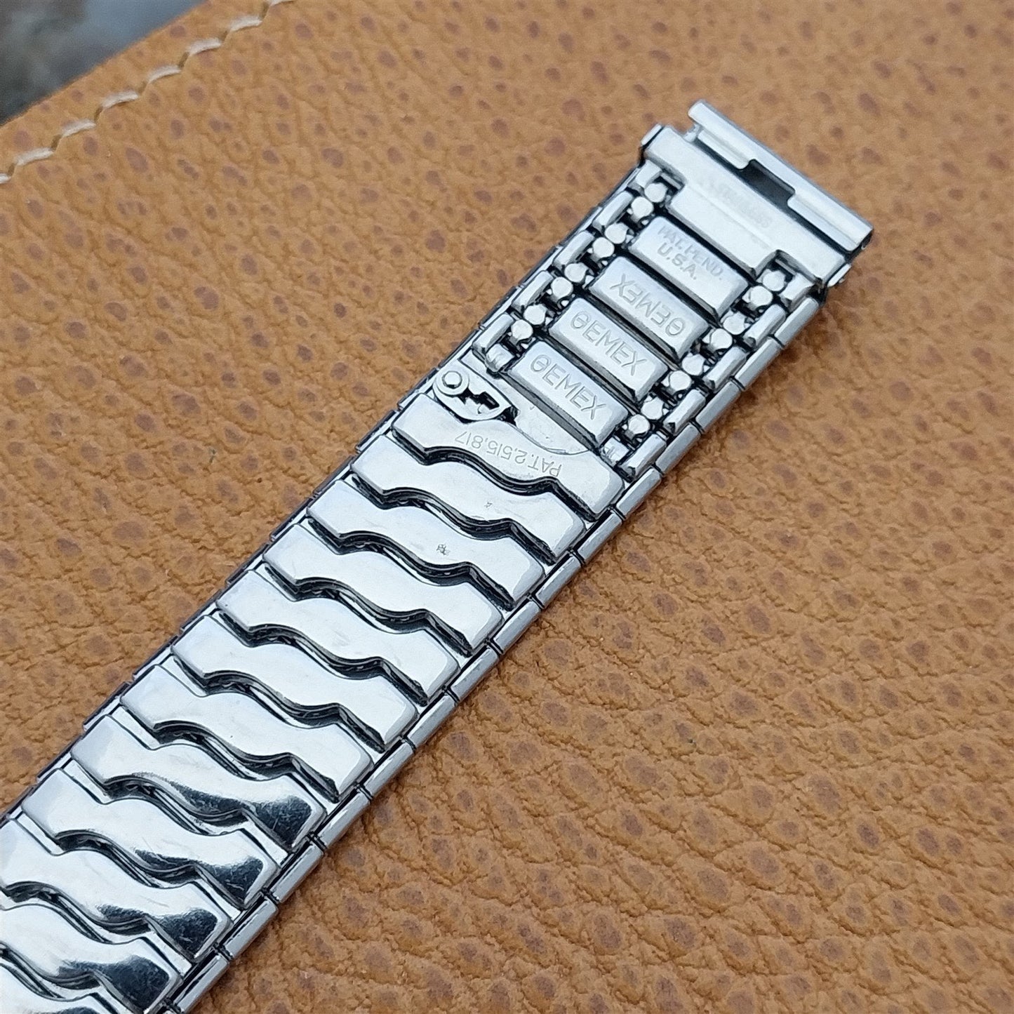 5/8" Gemex Stainless Steel Classic Expansion Unused 1950s Vintage Watch Band