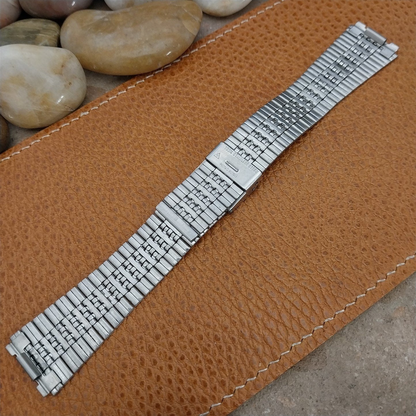 18mm Stainless Steel Classic LED LCD nos Unused 1970s Vintage Watch Band