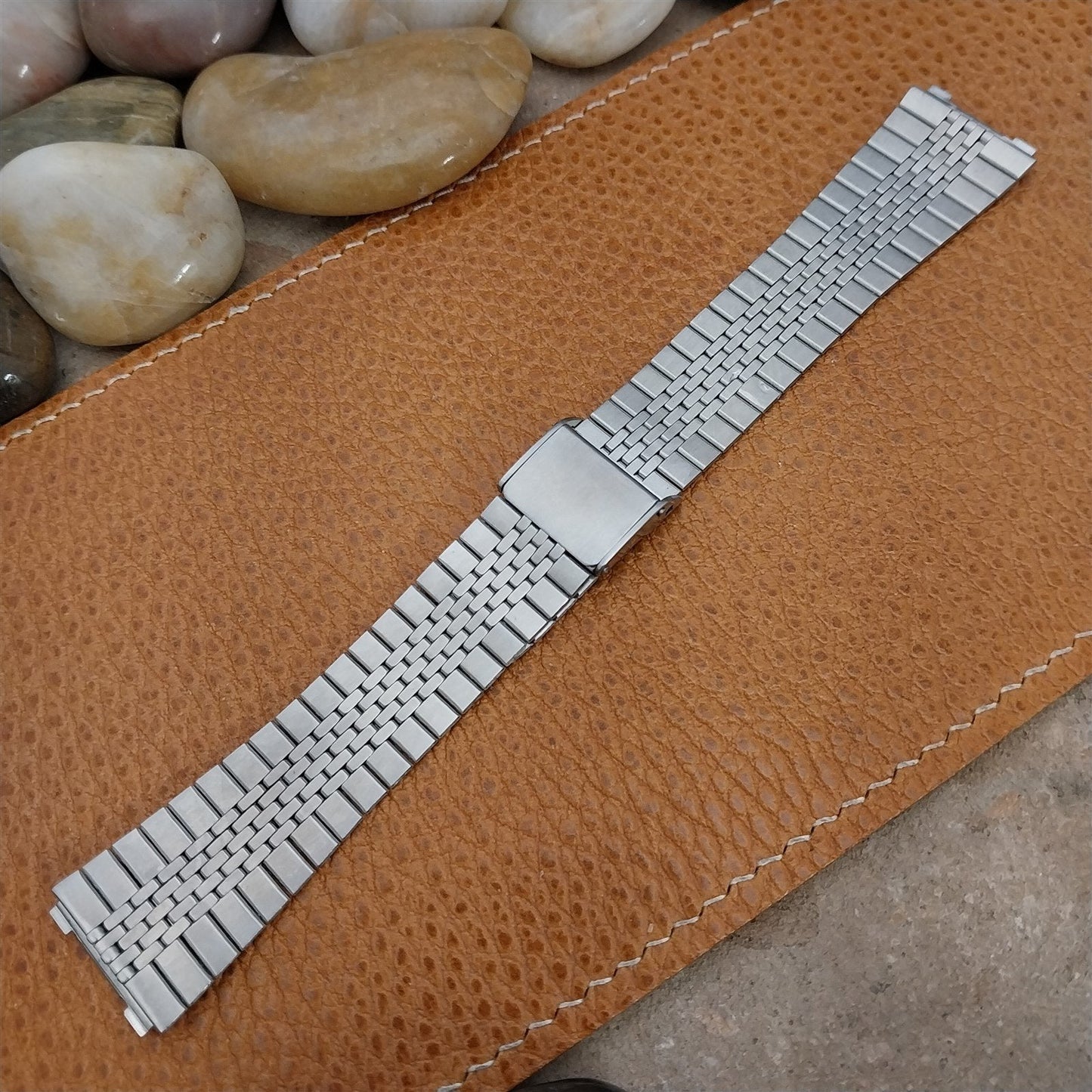 18mm Stainless Steel Classic LED LCD nos Unused 1970s Vintage Watch Band