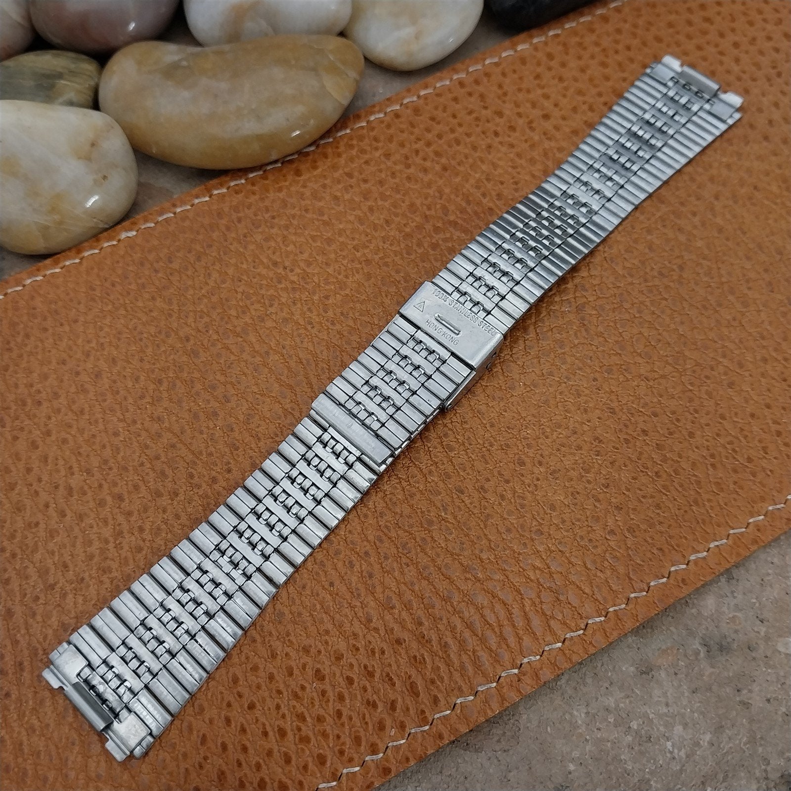 18mm Stainless Steel Classic LED LCD nos Unused 1970s Vintage Watch Band