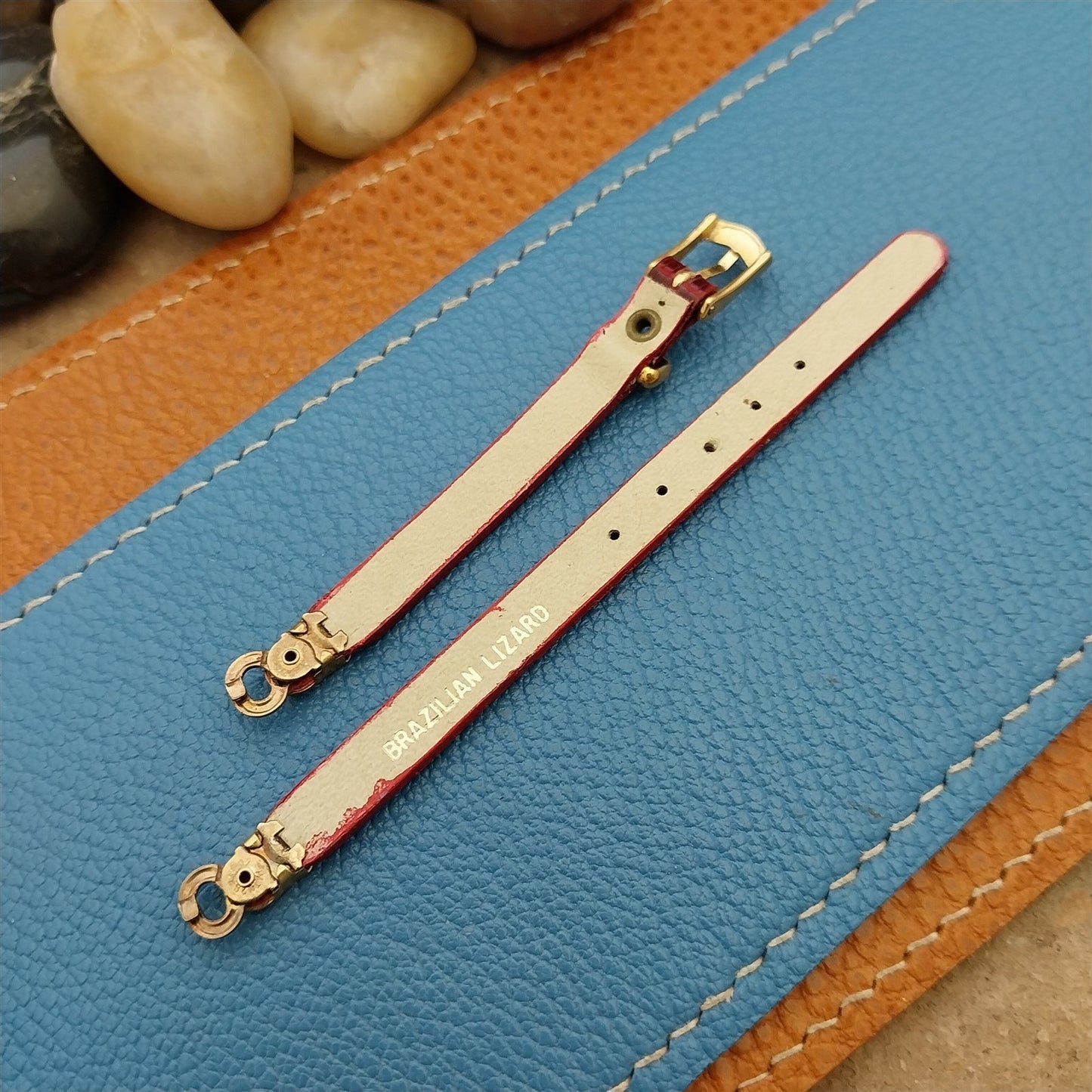 Vintage 1950s Womens Lizard Single-Lug JB Champion Classic Cocktail Watch Band