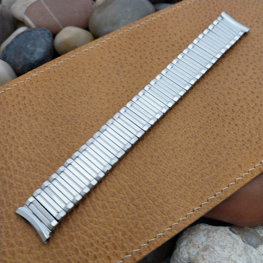 18mm 19mm Stainless Steel Expansion USA Made nos 1960s Vintage Watch Band