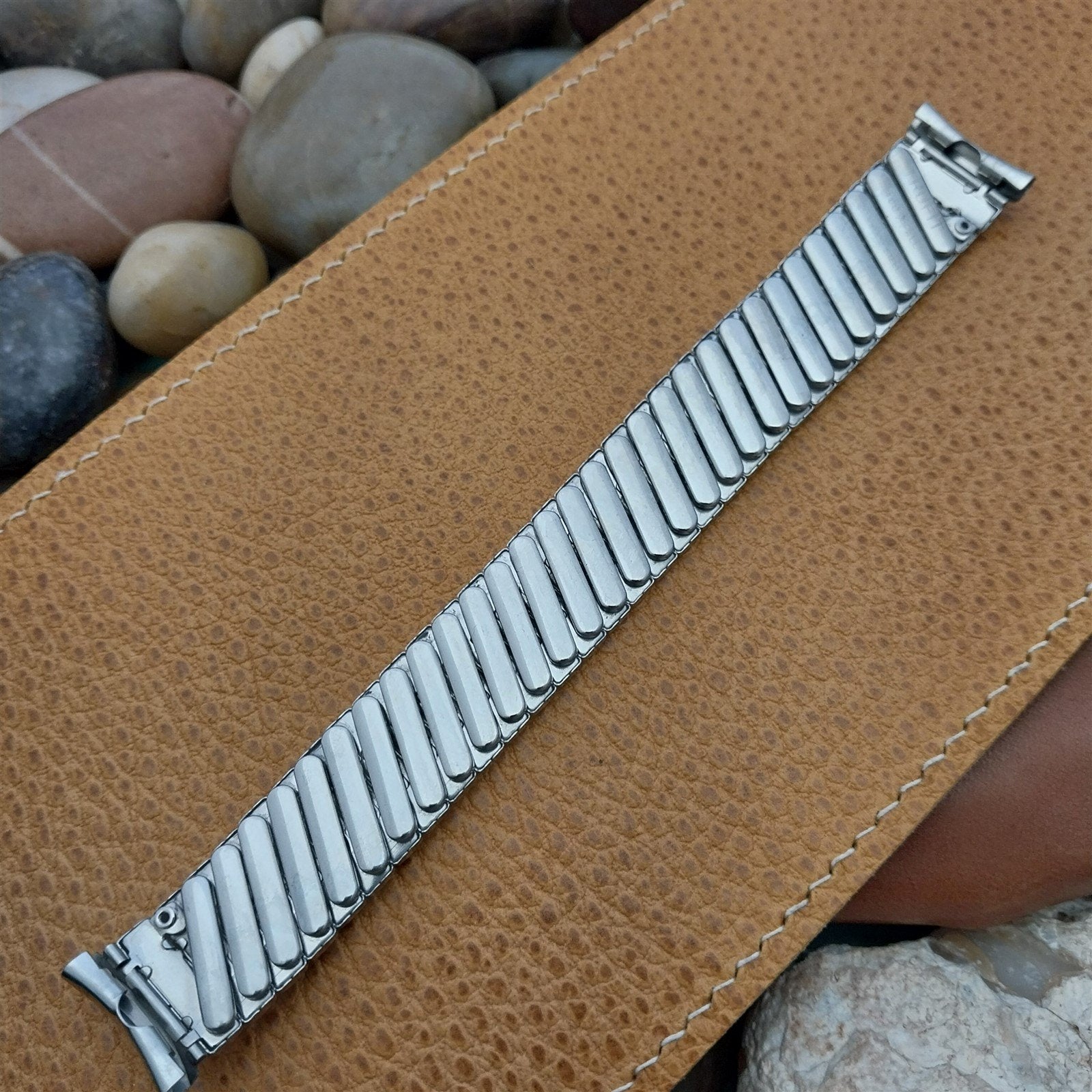 18mm 19mm Stainless Steel Expansion USA Made nos 1960s Vintage Watch Band