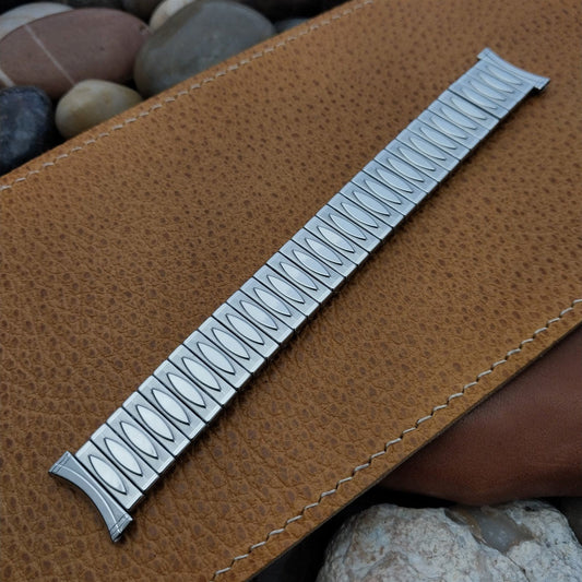 Hadley Elgin 16mm 18mm 19mm Stainless Steel Expansion 1960s Vintage Watch Band