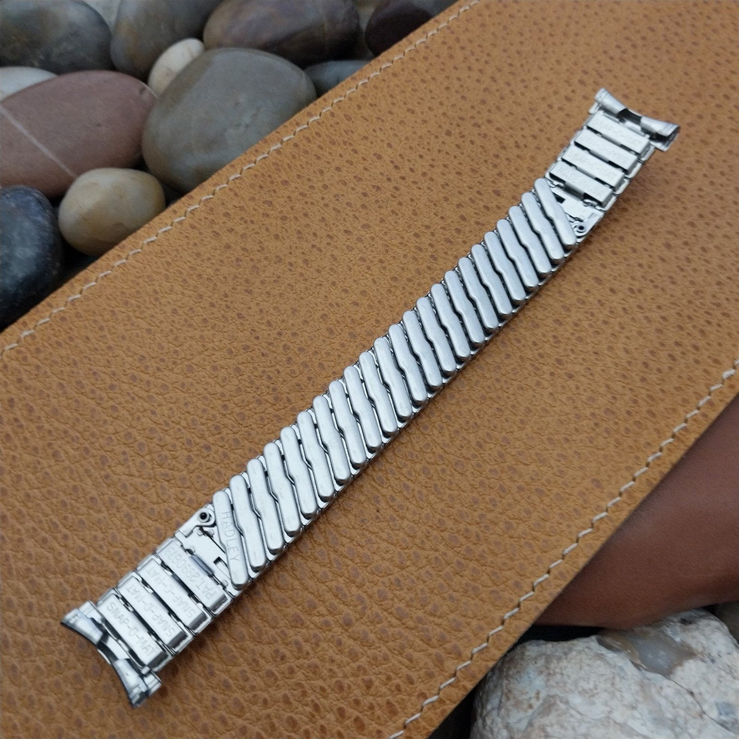 Hadley Elgin 16mm 18mm 19mm Stainless Steel Expansion 1960s Vintage Watch Band