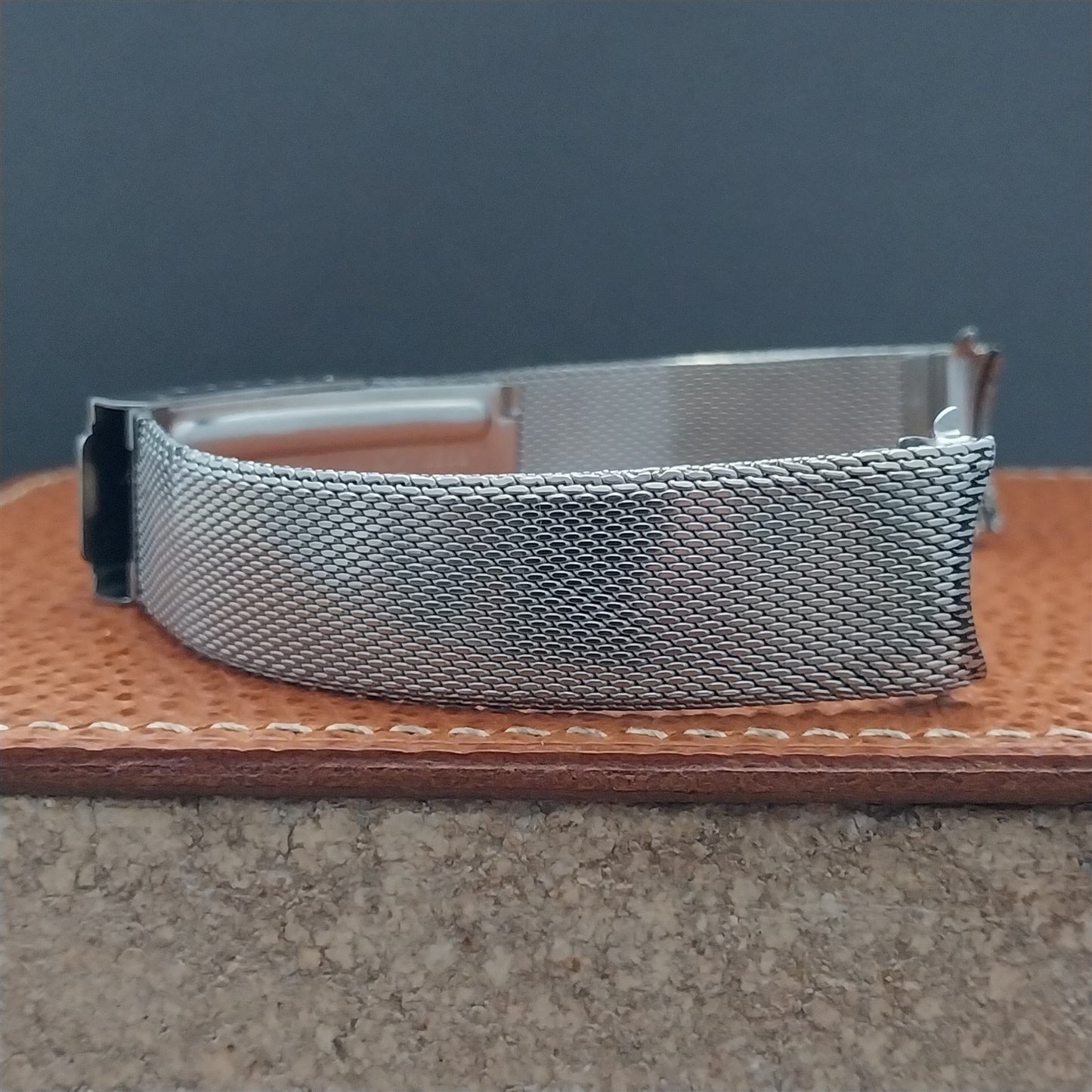 17.2mm Mira-Flex Stainless Steel Mesh 1960s nos Unused Vintage Watch Band