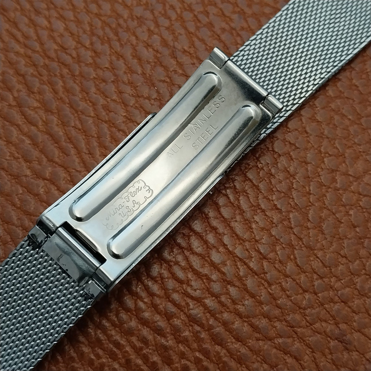 17.2mm Mira-Flex Stainless Steel Mesh 1960s nos Unused Vintage Watch Band