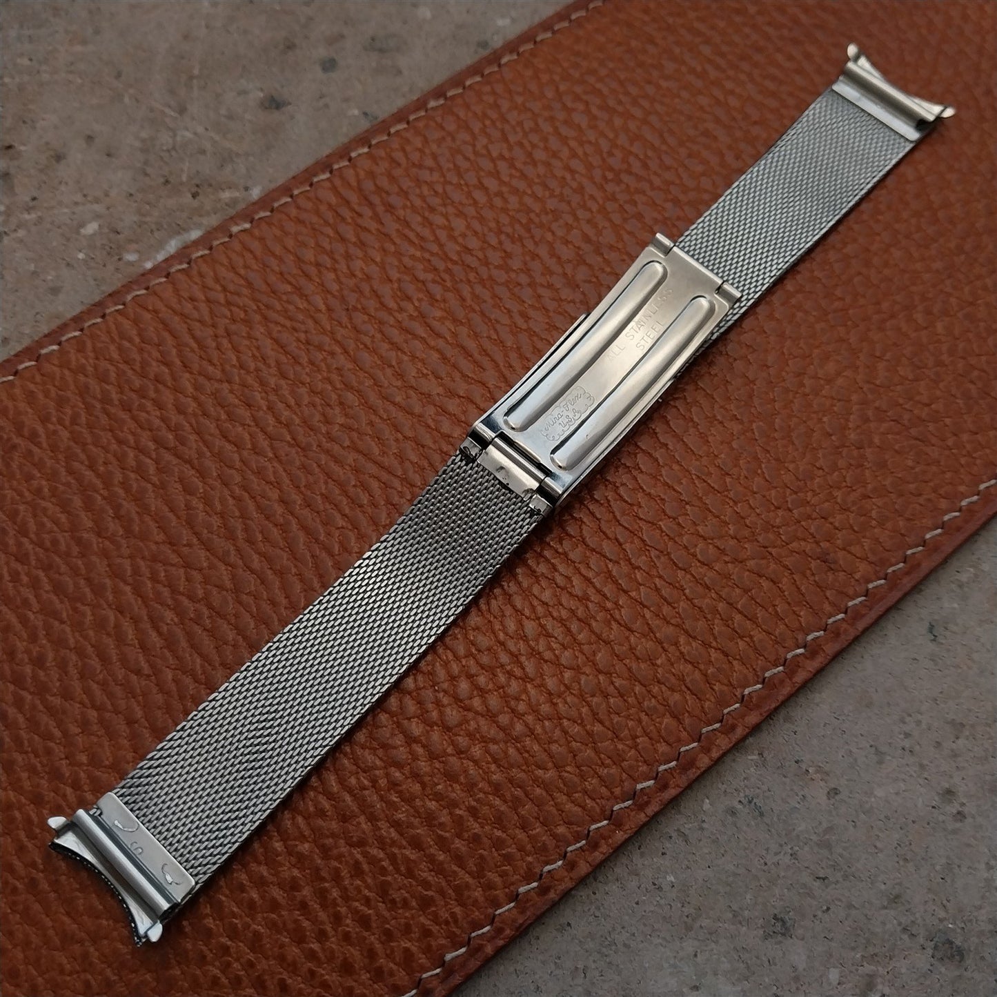 17.2mm Mira-Flex Stainless Steel Mesh 1960s nos Unused Vintage Watch Band