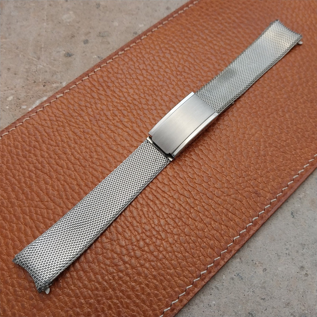 17.2mm Mira-Flex Stainless Steel Mesh 1960s nos Unused Vintage Watch Band